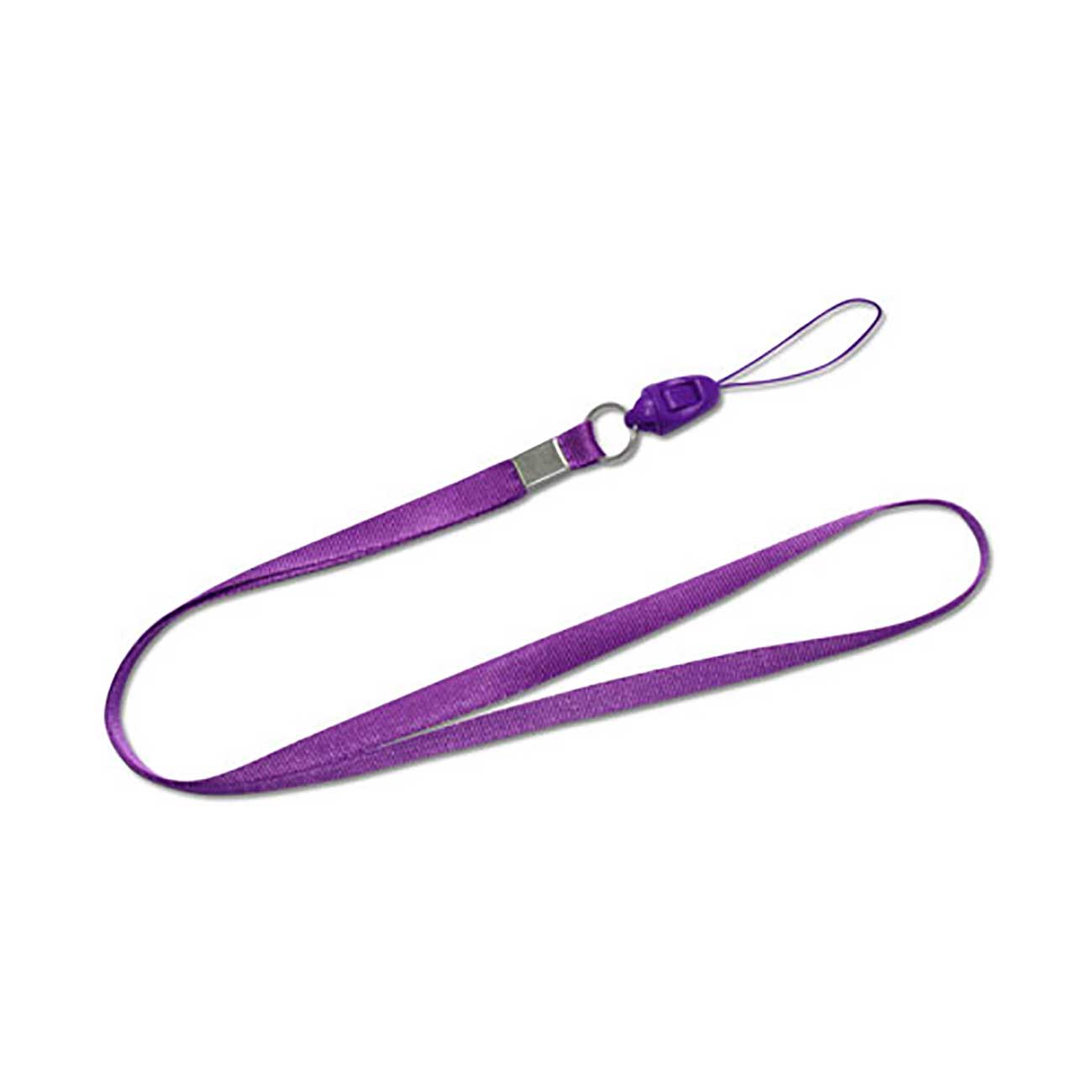 REIKO LONG LANYARD STRAP CLIP IN PURPLE